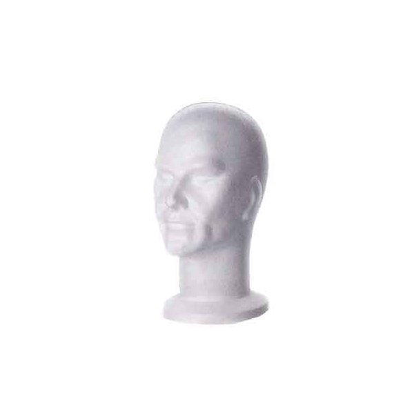 T&ecirc;te Polystyr&egrave;ne Homme BLANCHE