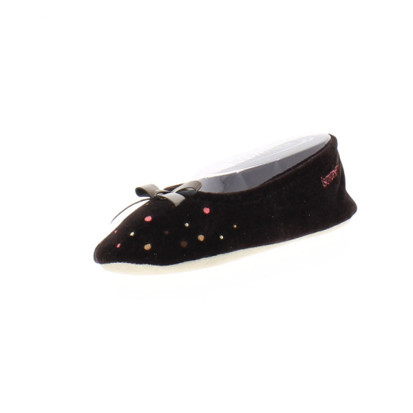 Ballerines Velours brod&eacute;e
