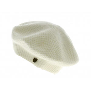 Béret Nid d'Abeilles Angora Ivoire- Traclet