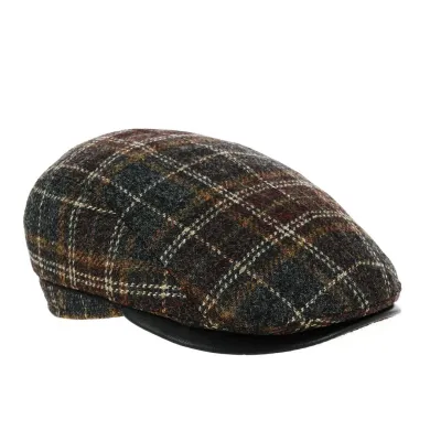 Casquette Bombée Xavier À Carreaux Laine - Gottmann réf 20657 chapellerie traclet