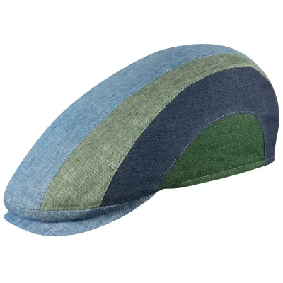 Casquette Plate Detroit Lin Bleue UPF50+ - Göttmann