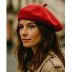 Béret Classique Rouge Laine - Traclet