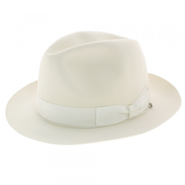 Chapeau Gangster Al Capone En Feutre Trilby Style Michael Jackson - Blanc Ou Noir