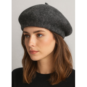 Béret Classique Laine Anthracite