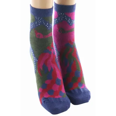 Chaussettes Courtes Femme Peignée Le Paon Made in France - Berthe