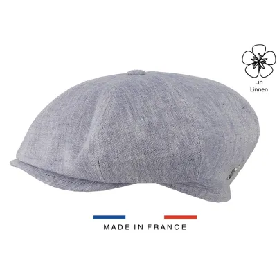 Blue Linen Irish Cap UPF 40+ - Fléchet Reference: 23498| Chapellerie Traclet