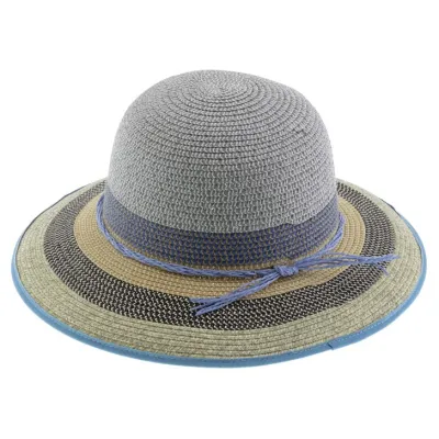 Azurine Ocean Wide-Brim Hat Paper Straw - Traclet Reference: 24355| Traclet hat shop