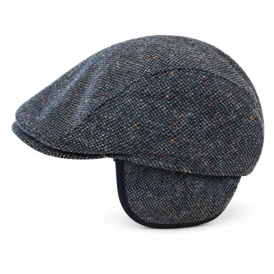 Casquette Jackson Cache Oreille Tweed Bleu - Gottmann
