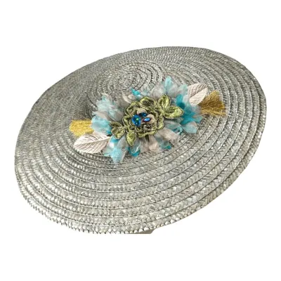 Pamela Provençal Gray Straw Hat - Traclet, Ref: 24561| Chapellerie Traclet