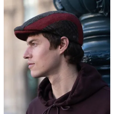 Casquette Plate Foresta Harris Tweed Laine - Traclet Reference : 24650| Chapellerie Traclet