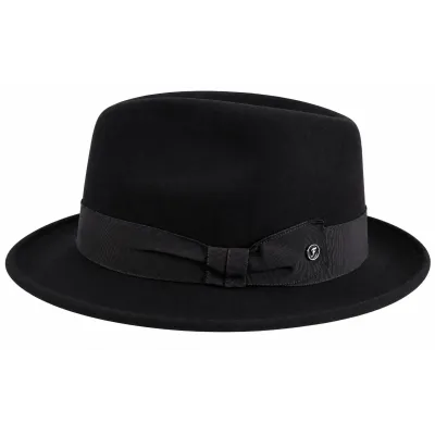 Chapeau Fédora Isidore Feutre Laine Noir - Fléchet