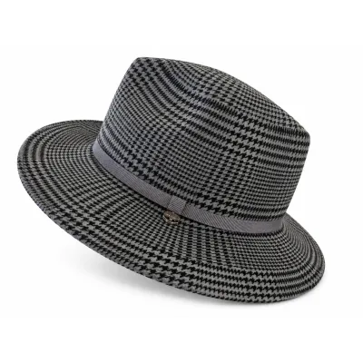 Chapeau Fedora Windsor Gris & Noir Laine – Traclet