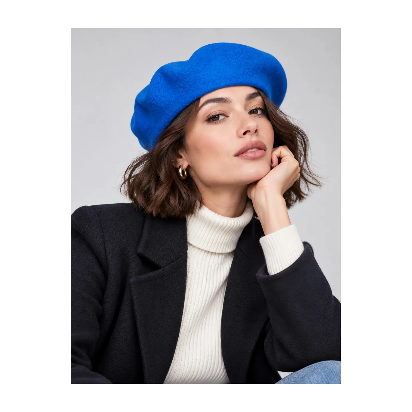 The Genuine Cornflower Blue Beret - Laulhère, Ref: 24702| Chapellerie Traclet