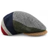 Galway Multicolored Patchwork Virgin Wool Flat Cap - Traclet | Ref: 24708 | Traclet Hat Shop