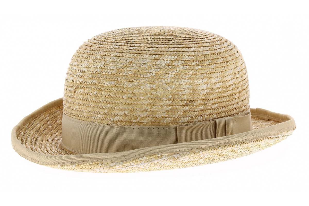 Chapeau melon en paille