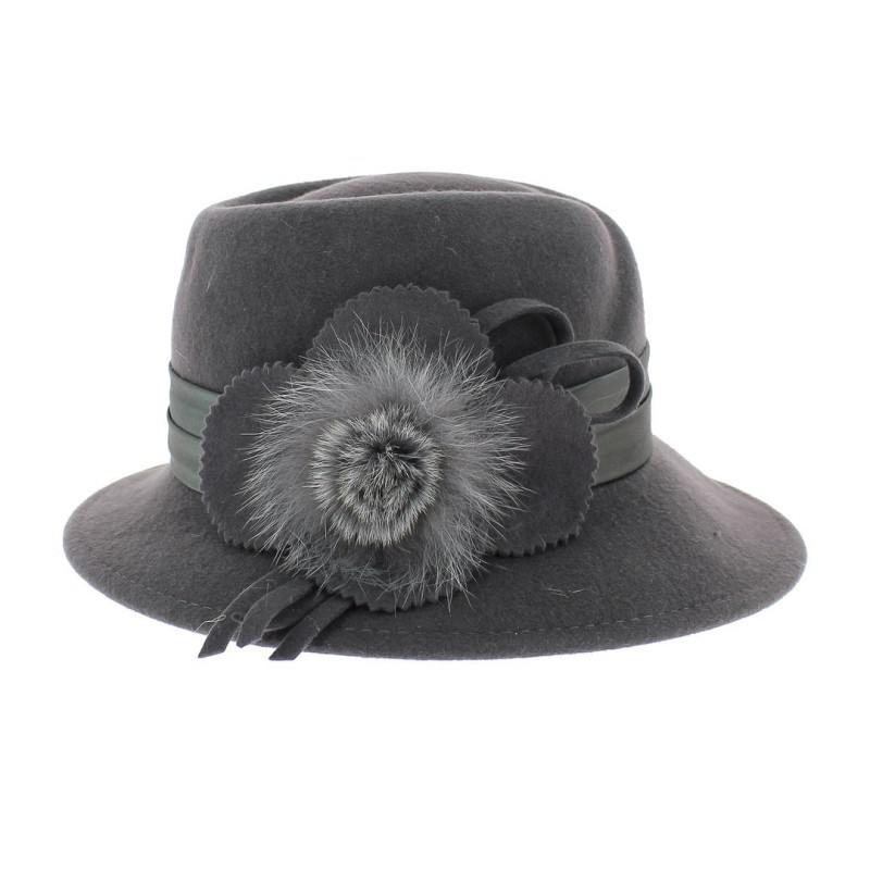 Chapeau Vintage Femme En Feutre Vert, Taille 56, Années 1950-1960, Occasion (sorti Du Grenier)