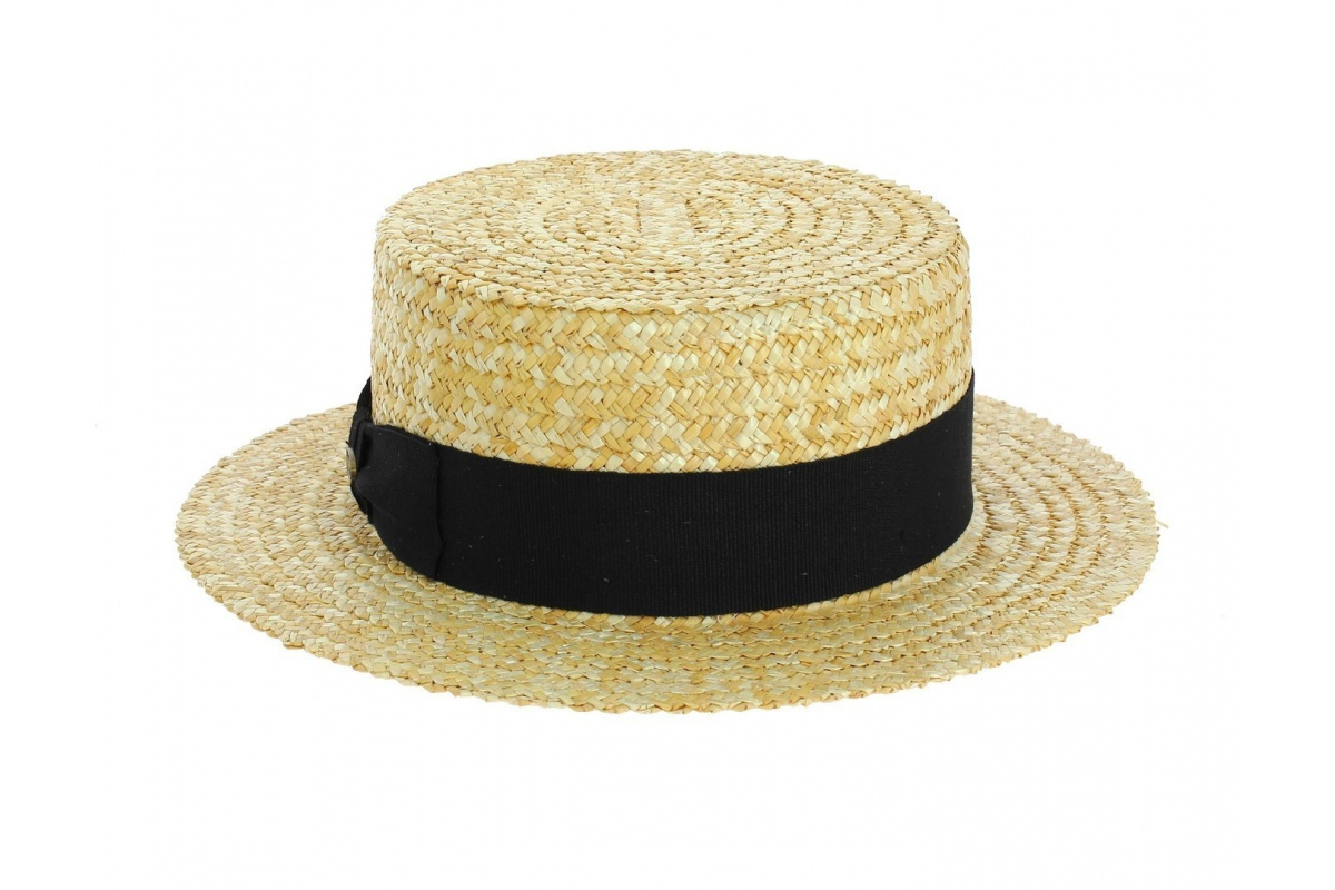 Canotier Paille Naturelle double épaisseur - Traclet