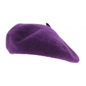 Béret Classique Violet Laine - Traclet