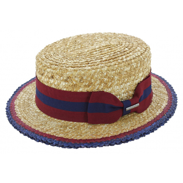 Chapeau Canotier Paille Italie - Large Bord Luxe Homme Femme - Fabriqué En Italie