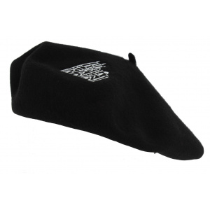 Béret Broderie Notre Dame Laine Noir - Traclet