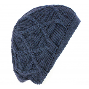 Beret Tricoté Roberti Bleu - Traclet