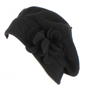 Béret Capucine Noir- Héritage par Laulhère