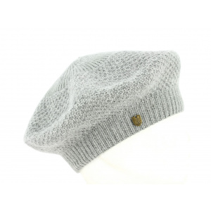 Béret Nid d'Abeilles Angora Gris- Traclet 