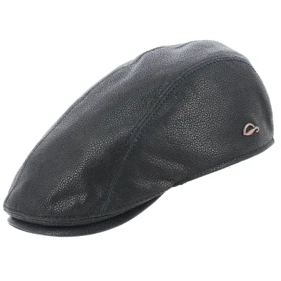 Casquette Bombée Jackson Cuir Noir - Göttmann Reference : 13548| Chapellerie Traclet