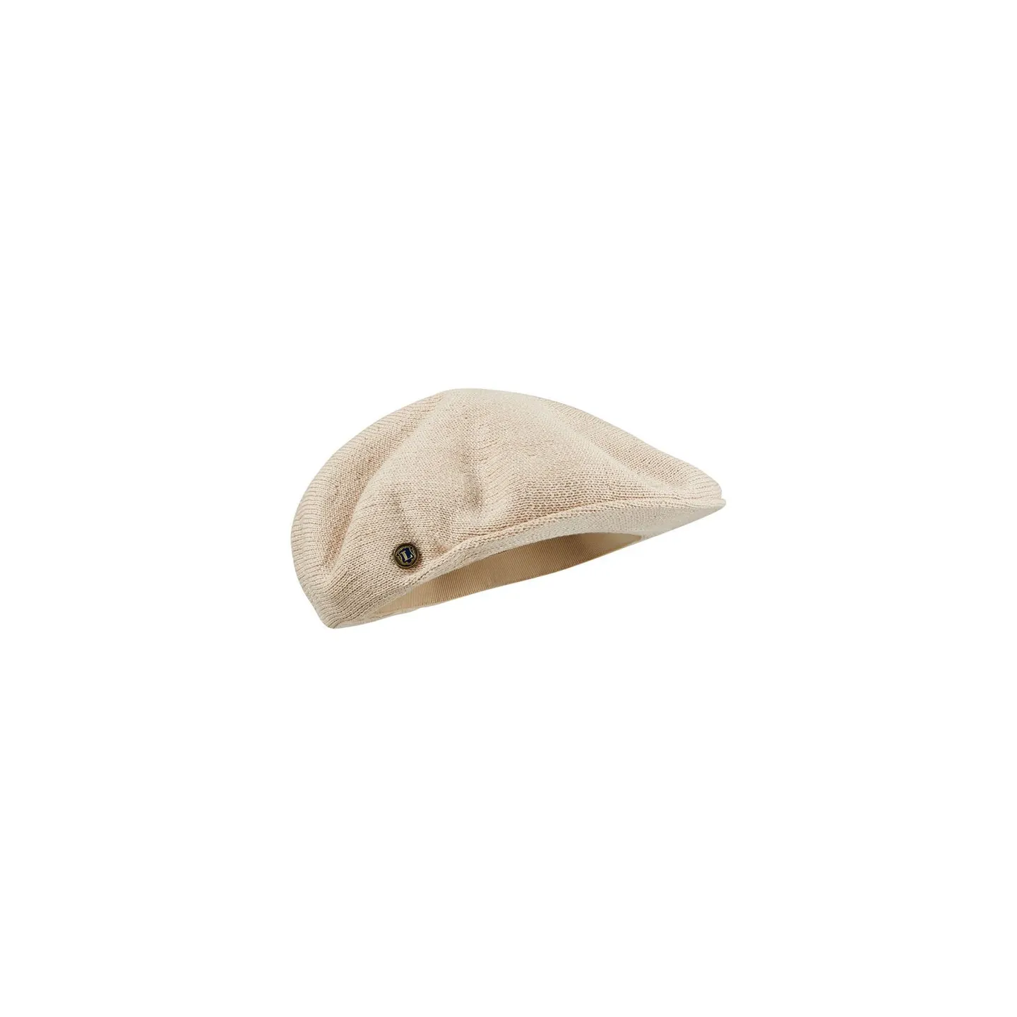Basque Summer Beret Serra Cotton Beige - Laulhère