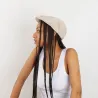 Basque Summer Beret Serra Cotton Beige - Laulhère