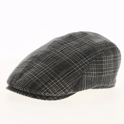Casquette Bombée à Carreaux Jackson Coton Gris/Beige - Göttmann