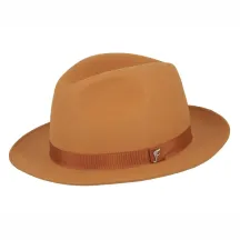 Chapeau Fédora Le Chazelles Feutre Poil Orange - Fléchet
