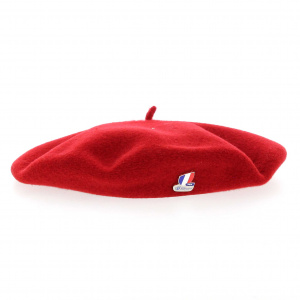 Béret rouge avec pin's XV de France Rugby - Laulhère