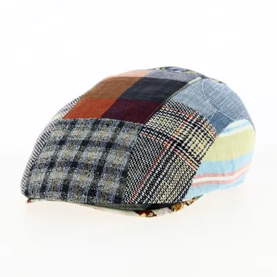Casquette Baxter Patchwork Beige & Bleu - Göttmann