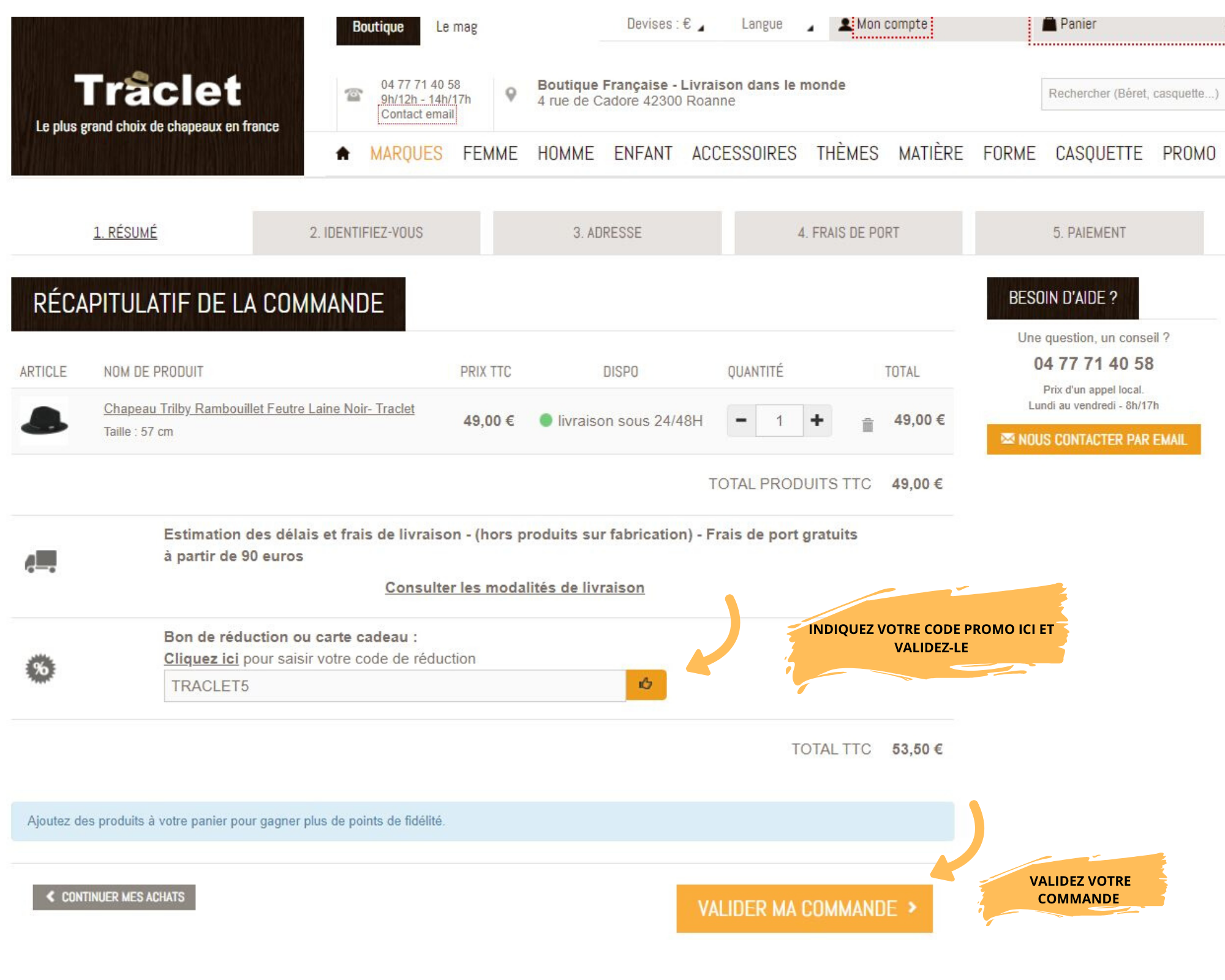 Utiliser un code promo Utiliser un code promo